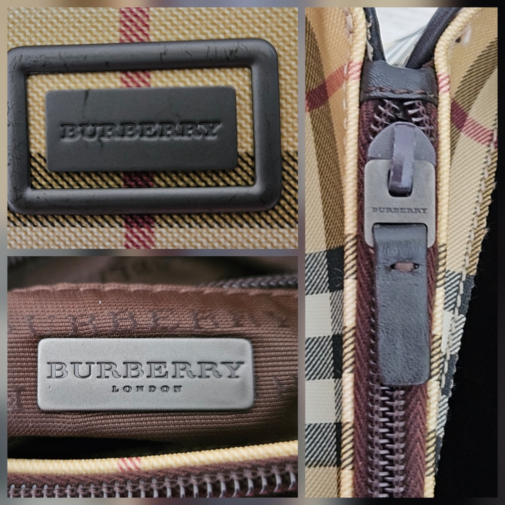 Burberry Nova Check Small Vintage Handbag Satchel Authentic - Picture 15 of 16